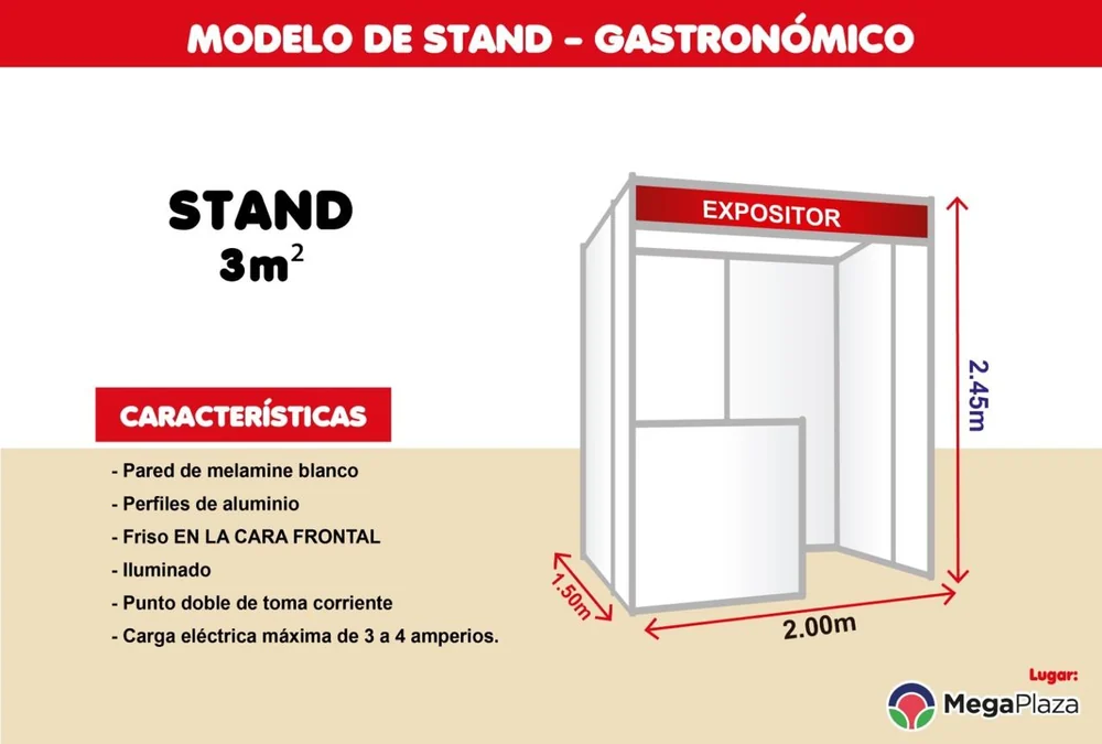 Stand Gastronómico · 3 m²