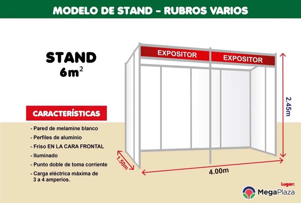 Stand Rubros varios · 6 m²
